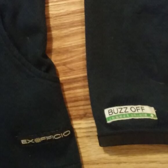 Exefficio  Buzz Off Zip Front Hoodie 2 Front Pockets Dark Blue - Picture 3 of 4